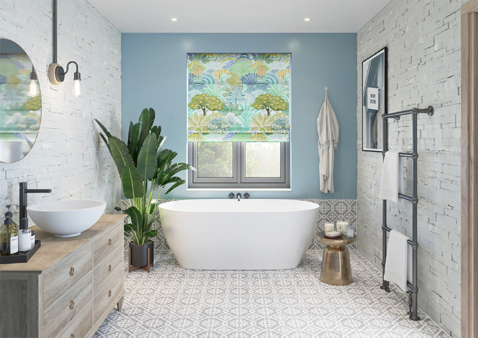 Kolkata Velvet, Spring Mist - Roman Blind - Image 8